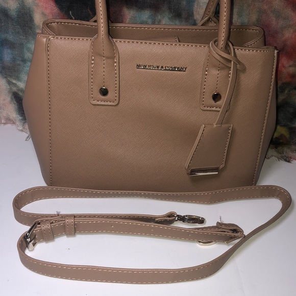 New York & Company Neutral Tan Satchel Handbag - Picture 13 of 13